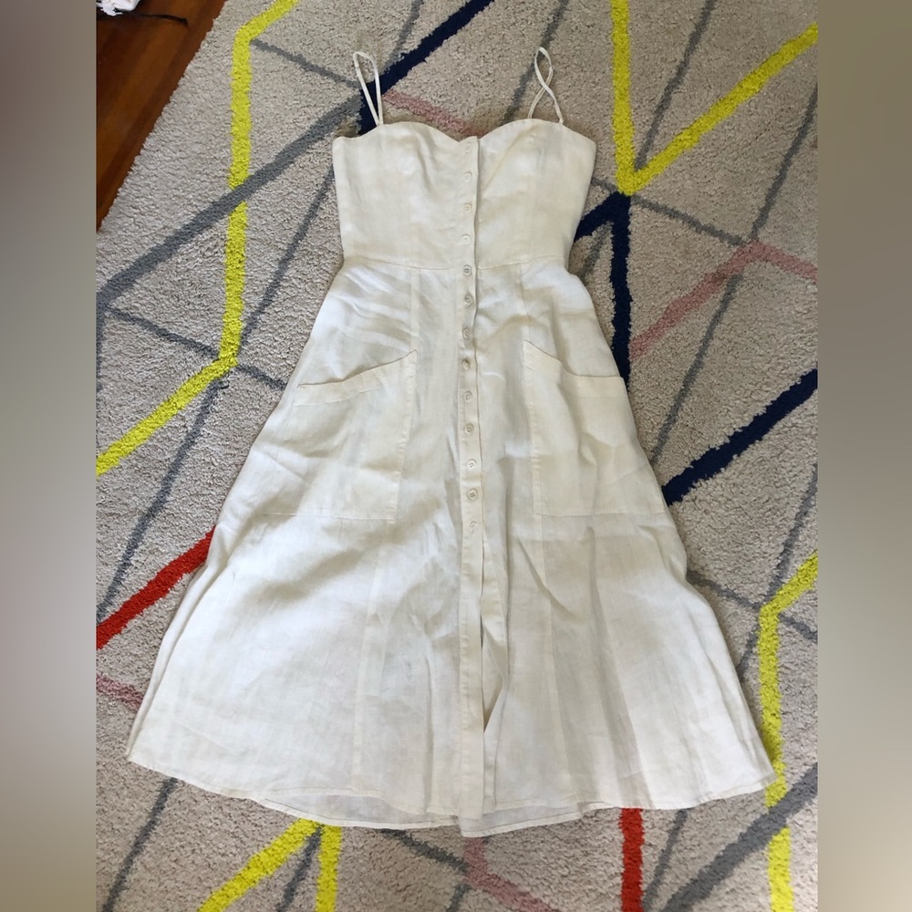 White Reformation sundress Linen